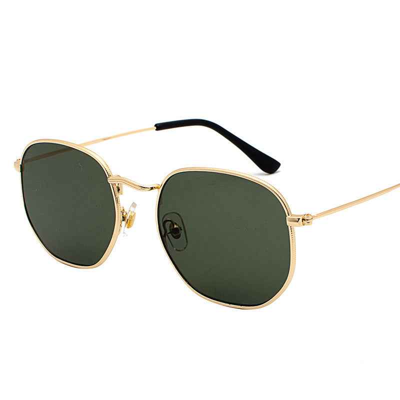 Asymmetrical Metal Sunglasses — Harajuku Literary Style Shades for Men & Women