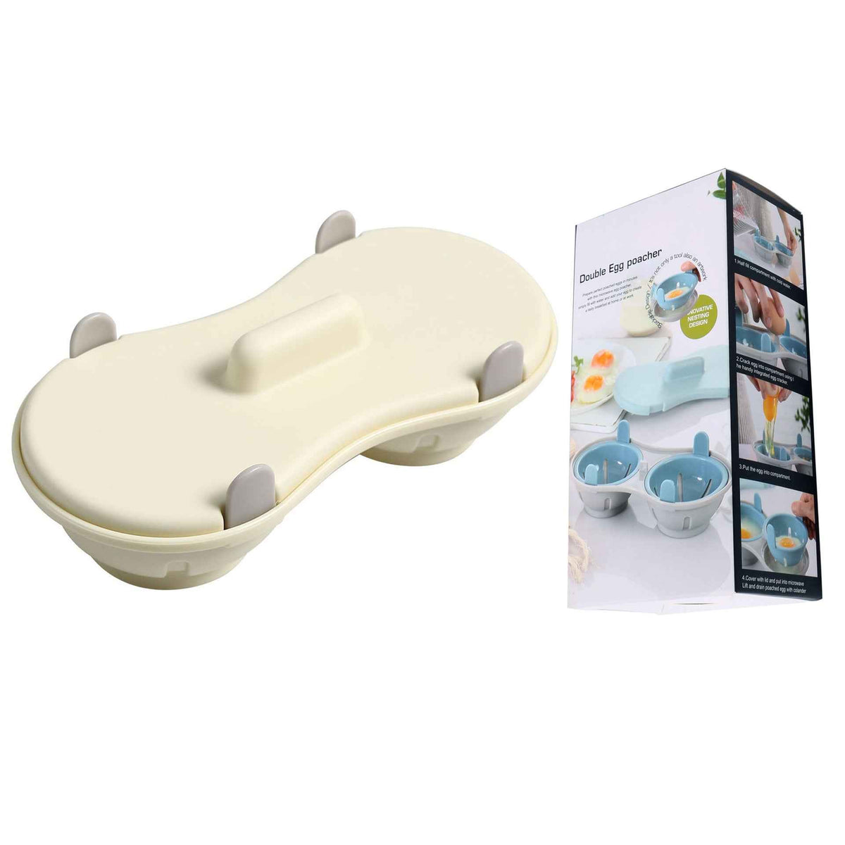 Microwave Egg Steamer & Boiler — Manual Household Egg Cooker for Quick, Easy Eggs
