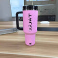 40oz Stainless Steel Thermos Tumbler — Vacuum Insulated | Pink, Black & Lake Blue
