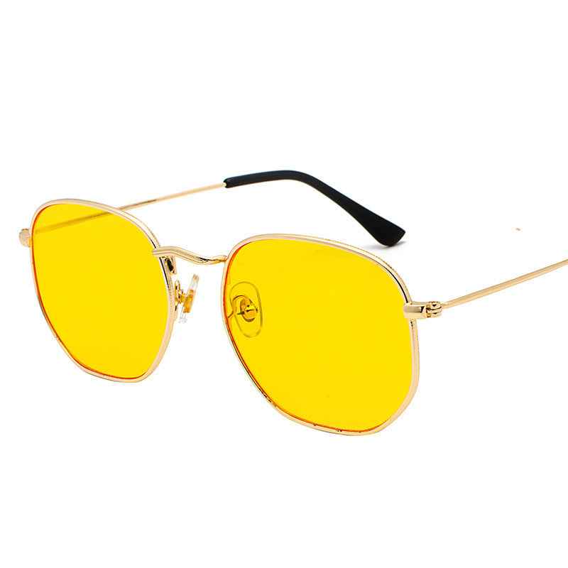 Asymmetrical Metal Sunglasses — Harajuku Literary Style Shades for Men & Women