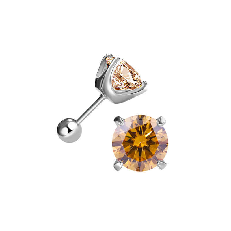 925 Sterling Silver Earrings moissanite-style crystal