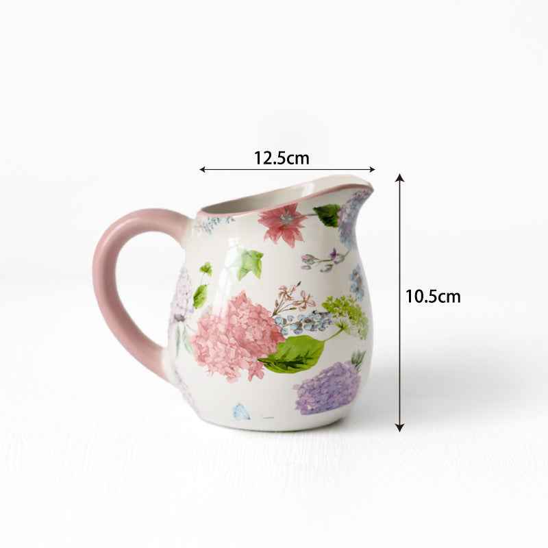 Hand-Painted Ceramic Bud Vase — Decorative Decal Vase for Hydroponics & Home Decor