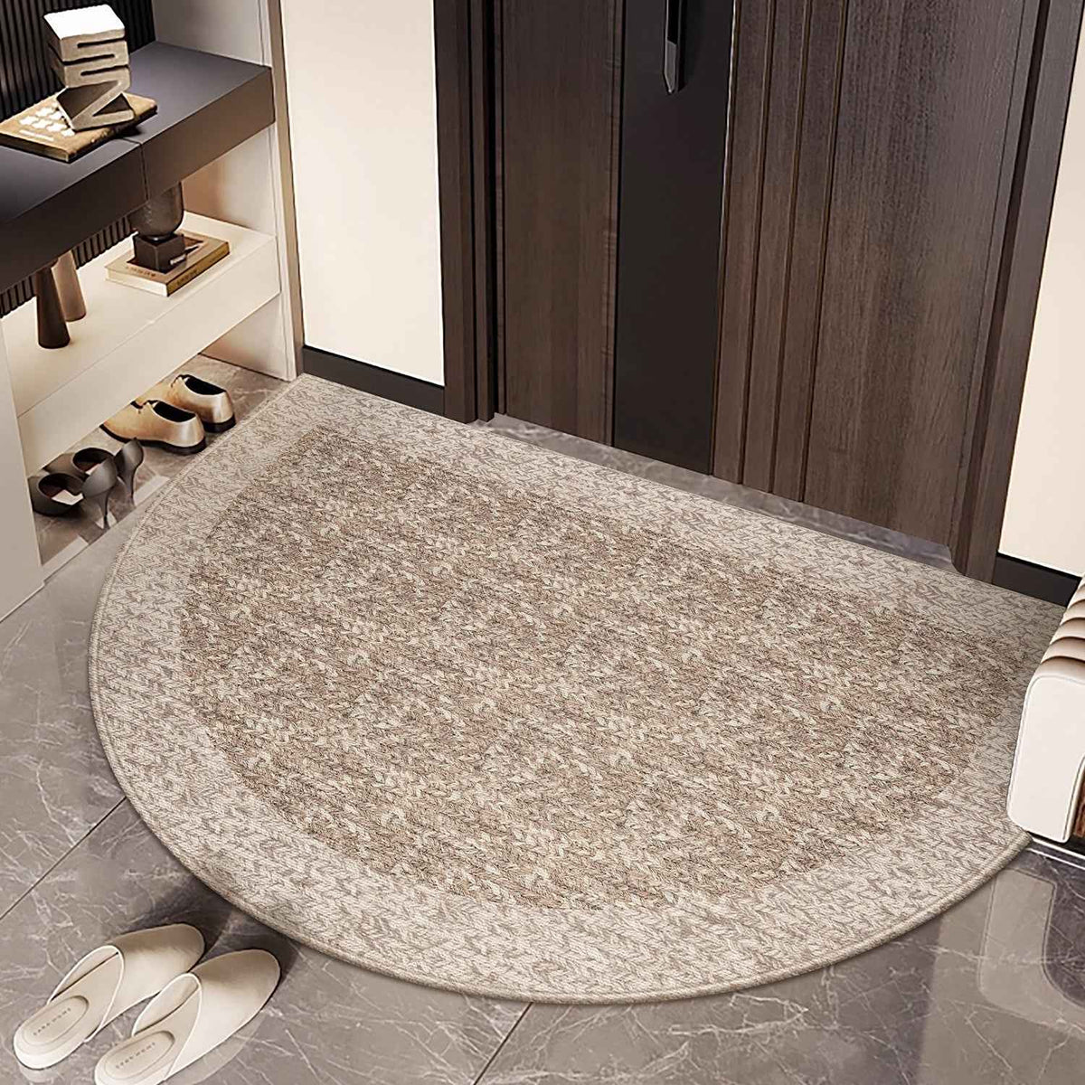 Semi-Circular Loop Pile Door Mat — Dirt-Resistant & Wear-Resistant Entrance Mat
