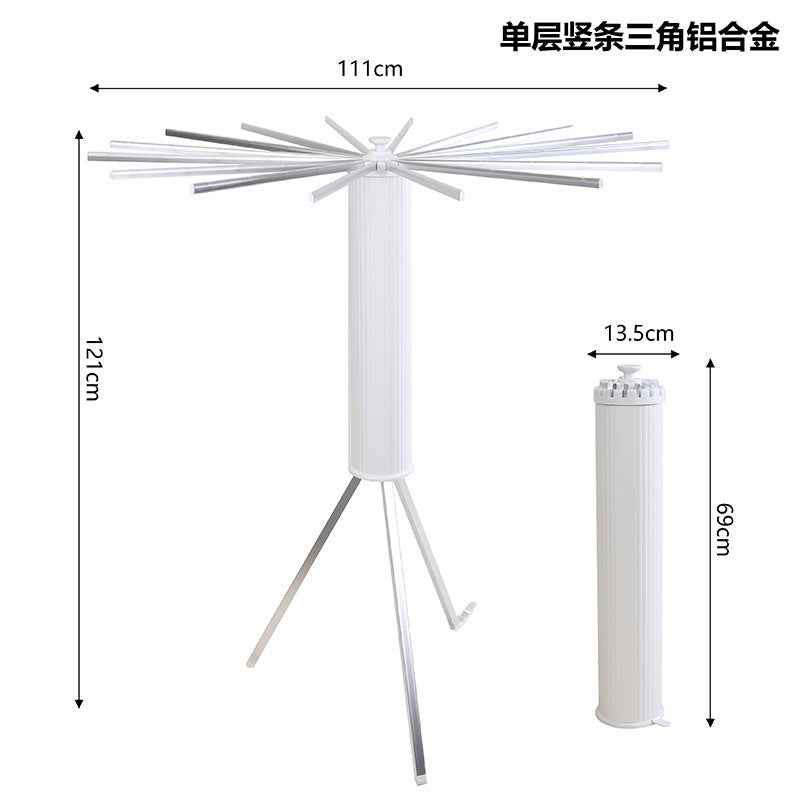 Foldable Octopus Clothes Drying Rack — Telescopic Floor-Standing Rack for Balcony & Outdoor Use