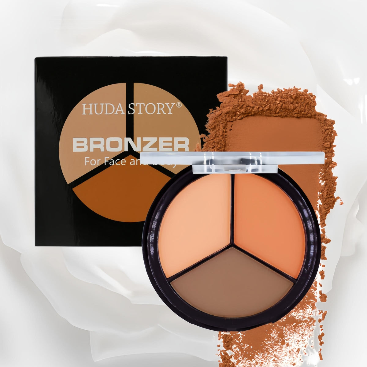 Tri-Color Concealer, 3 IN 1 Color Correcting Concealer Cream with Brush, Face Cream for Contour &amp; Highlight, Conceals Dark Circles Blemish, Moisturizing &amp; Long Lasting